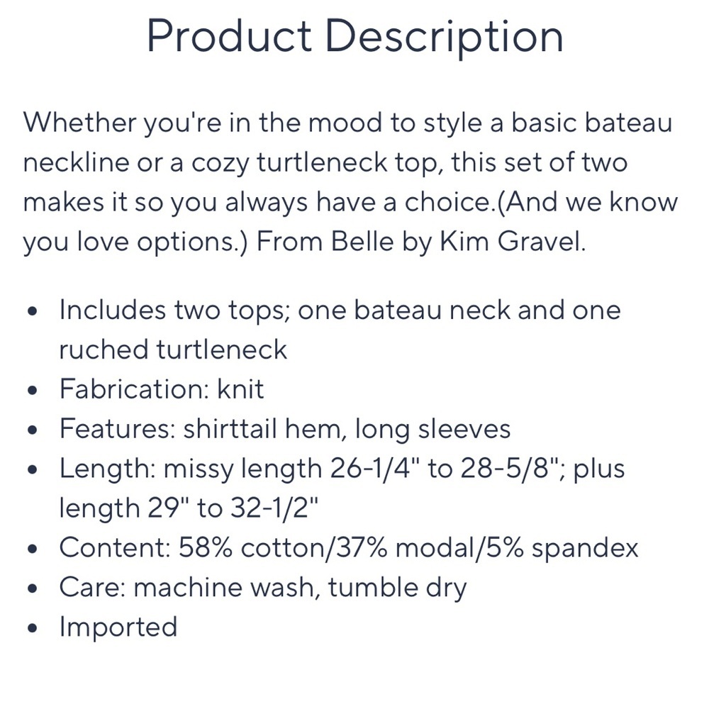 Belle by Kim Gravel turtleneck/mock neck pullover - Picture 8 of 9